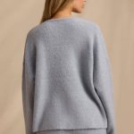 Oversized Zip-Up Cardigan in Soft Blue - Image 2