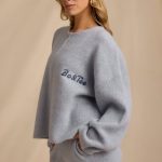 Oversized Zip-Up Cardigan in Soft Blue - Image 3