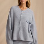 Oversized Zip-Up Cardigan in Soft Blue - Image 6