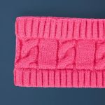 Cable-Knit Headband in Hot Pink - Image 3