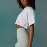 Cotton Cropped Oversized T-Shirt in Ice Grey - Image 3