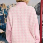Oversized Half-Zip Chunky-Knit Jumper in Pastel Pink - Image 2