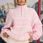 Oversized Half-Zip Chunky-Knit Jumper in Pastel Pink - Image 6