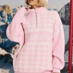 Oversized Half-Zip Chunky-Knit Jumper in Pastel Pink - Image 7