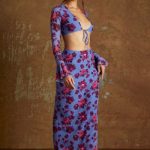 Side Split Midaxi Skirt in Periwinkle Print - Image 5