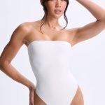 Bandeau Bodysuit in White - Image 7