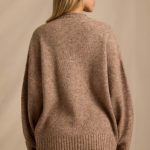 Oversized Knit Jumper in Brown Marl - Image 2