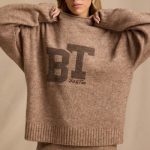 Oversized Knit Jumper in Brown Marl - Image 5