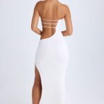Cut-Out Bandeau Maxi Dress in White - Image 2