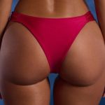 Bead-Embellished Wide-Strap Cheeky Bikini Bottoms in Raspberry Pink - Image 6