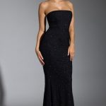 Embellished Corset Gown in Black - Image 6