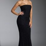 Embellished Corset Gown in Black - Image 7