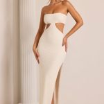 Embellished Cut Out Maxi Dress in White - Image 7