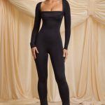 Tall Slinky Jersey Cowl-Neck Jumpsuit in Black - Image 5