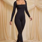 Tall Slinky Jersey Cowl-Neck Jumpsuit in Black - Image 8