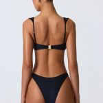 Embellished Cheeky Bikini Bottoms in Black - Image 2