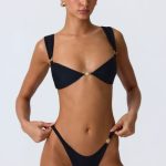 Embellished Cheeky Bikini Bottoms in Black - Image 5