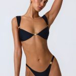 Embellished Cheeky Bikini Bottoms in Black - Image 6
