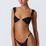 Embellished Cheeky Bikini Bottoms in Black - Image 7