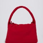Drawstring Puffer Tote Bag in Cherry Red - Image 3