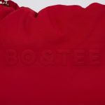 Drawstring Puffer Tote Bag in Cherry Red - Image 5