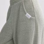 Terry Towelling Wide-Leg Joggers in Sage Grey - Image 4