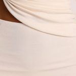 Textured Jersey Ruched Cut-Out One Shoulder Top in Ivory - Image 4