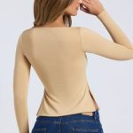 Modal Sweetheart-Neck Top in Sand - Image 2