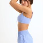 Elasticated Mini Shorts in Lavender Blue - Image 3