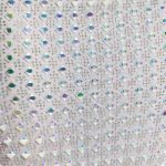 Embellished Square Neck Evening Gown in Silver - Image 4