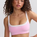 Soft Active Contrast-Trim Sports Bra in Baby Pink - Image 6