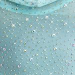Embellished Cowl-Neck Crop Top in Ice Blue - Image 4