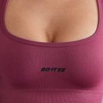 Long Sleeve Crop Top in Dark Rose - Image 4