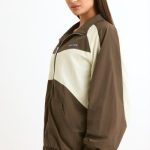 Colourblock Track Jacket in Espresso - Image 3
