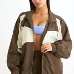 Colourblock Track Jacket in Espresso - Image 6