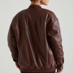 Faux Leather Jacket in Brown - Image 2