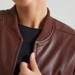 Faux Leather Jacket in Brown - Image 4