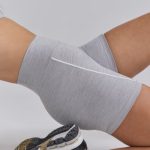 Soft Active Contrast-Trim Mini Shorts in Ice Grey