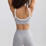 Soft Active Contrast-Trim Mini Shorts in Ice Grey - Image 2