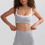 Soft Active Contrast-Trim Mini Shorts in Ice Grey - Image 5