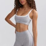 Soft Active Contrast-Trim Mini Shorts in Ice Grey - Image 6