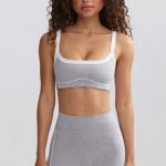 Soft Active Contrast-Trim Mini Shorts in Ice Grey - Image 7
