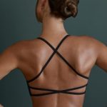 Seamless Strappy Sports Bra in Black - Image 2