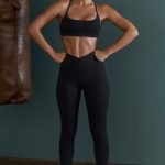 Seamless Strappy Sports Bra in Black - Image 5