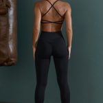 Seamless Strappy Sports Bra in Black - Image 10