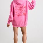 Oversized Hoodie in Hot Pink - Image 9