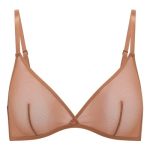 Soft Mesh Single Layer Triangle Bra in Honey - Image 2