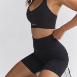 Define Luxe High-Waist Biker Shorts in Jet Black - Image 5