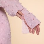 Embellished Asymmetric Corset Mini Dress in Blush - Image 9