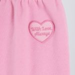 Mid-Rise Wide-Leg Joggers in Baby Pink - Image 5